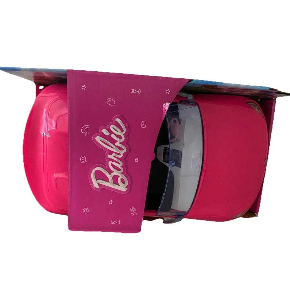 NEW Barbie Convertible 2-Seater Vehicle Pink Car w/ Rolling Wheels‎ HBT92 Mattel